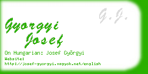 gyorgyi josef business card